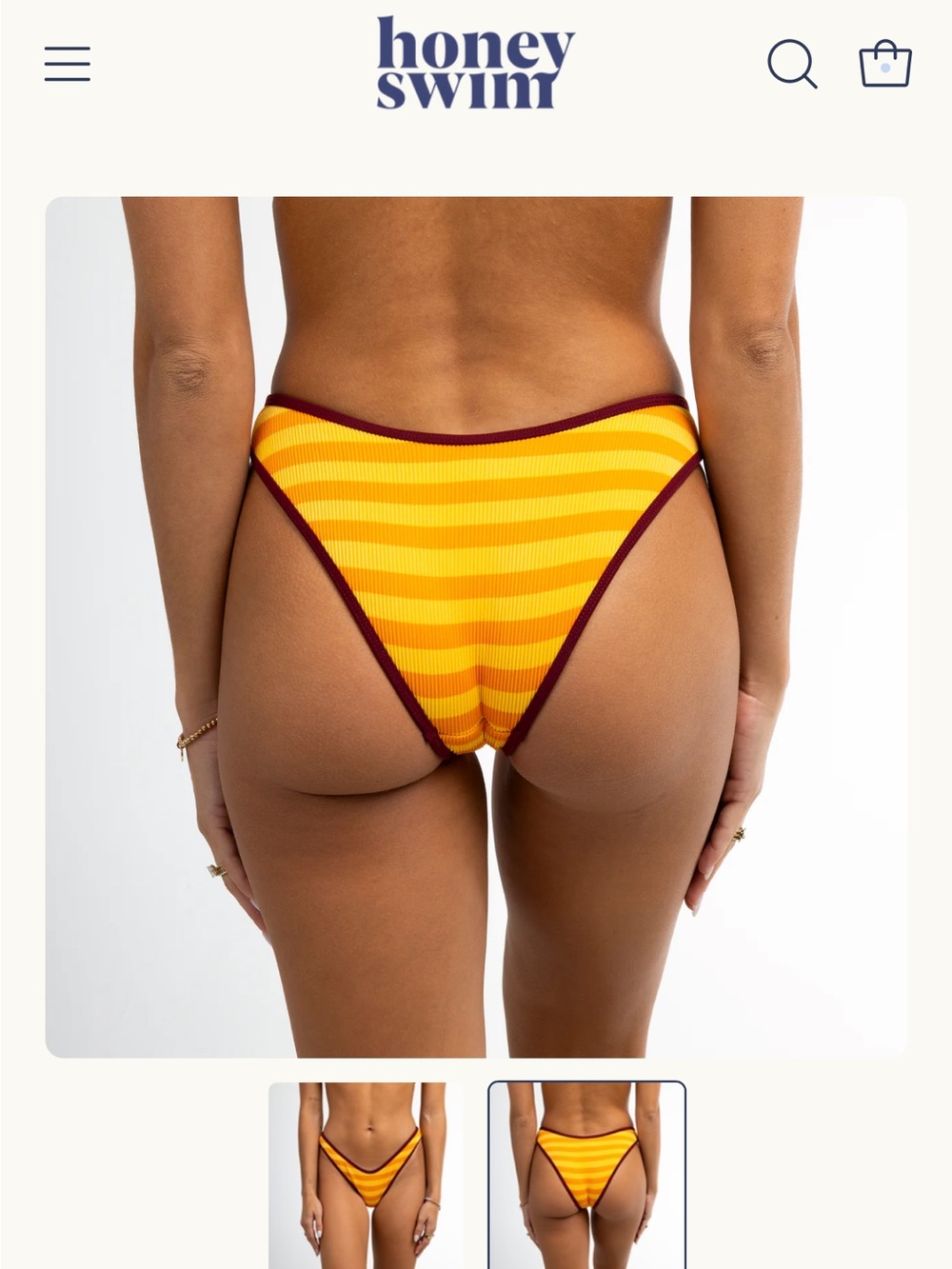 Honey Swim Gold Coast Classic Ribbed Bottoms - Picture 3 of 11